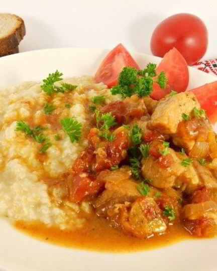 Рецепт каши пшеничной со свининой