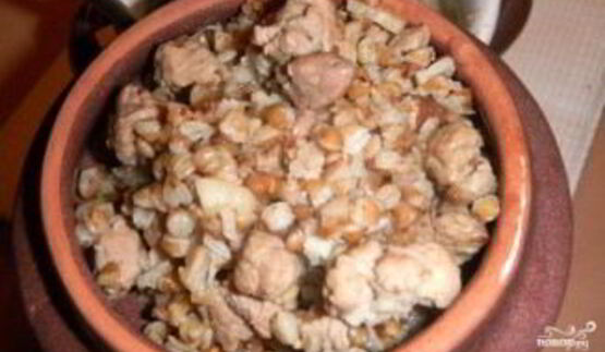 каша в горшочке со свининой