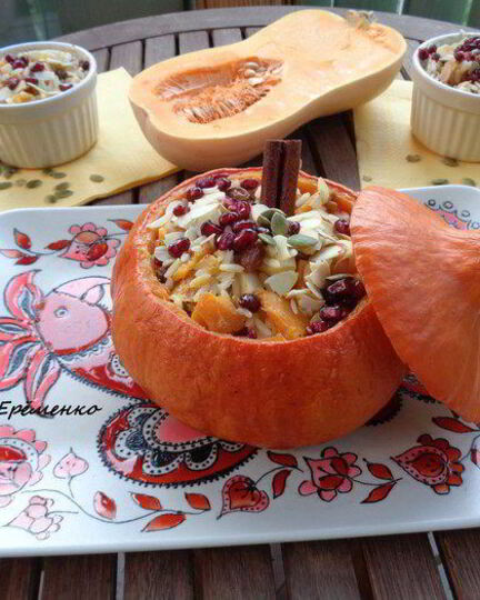 Рецепт каши в тыковке веселый хэллоуин