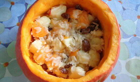 каша в тыковке веселый хэллоуин