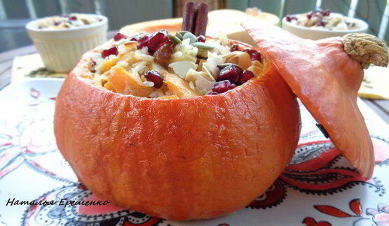 каша в тыковке веселый хэллоуин