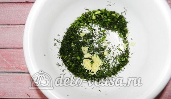 полента с тефтелями