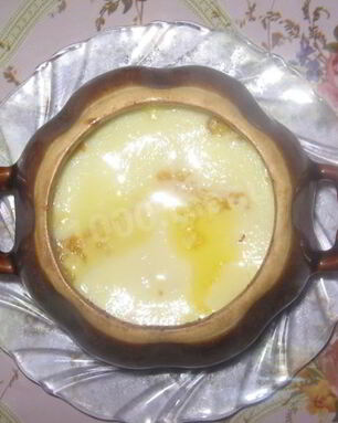 Молочная каша пшеничная с тыквой в горшочке на молоке