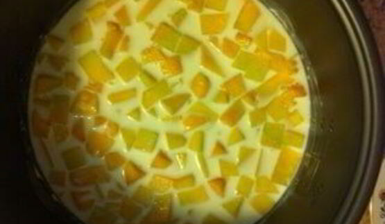 молочная каша с тыквой