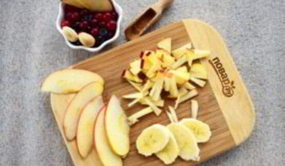 датская овсянка с кусочками фруктов