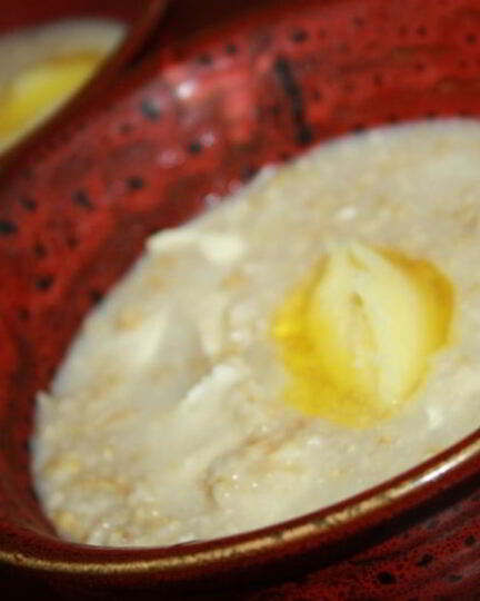 Рецепт овсяной каши с курочкой и топленым сливочным маслом