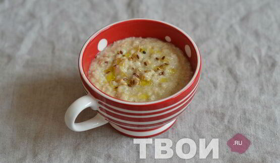 овсяная каша с сыром и оливковым маслом
