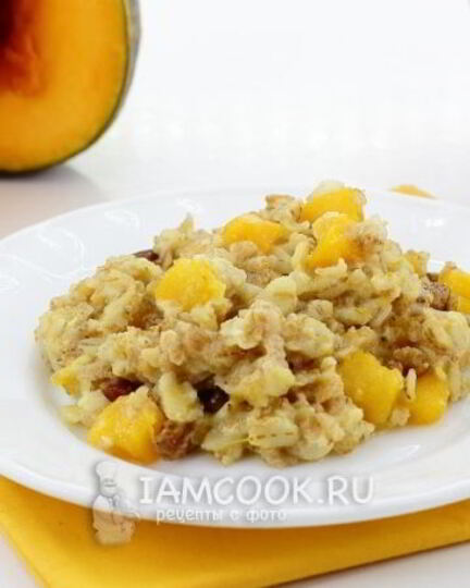 Рецепт овсяной каши с тыквой