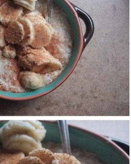 Рецепт овсянки на банановом молоке с корицей