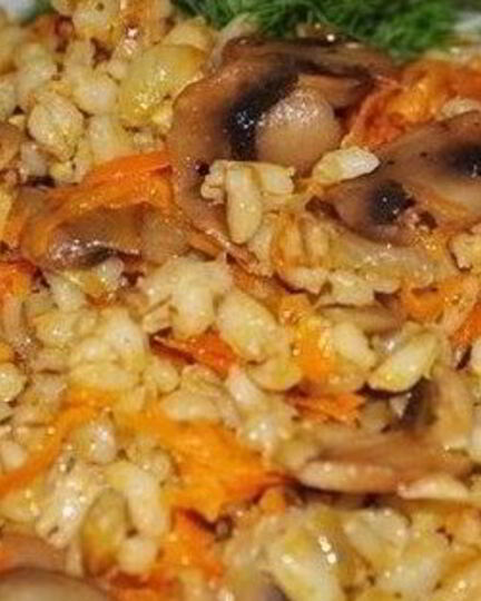 Рецепт перловой каши с грибами
