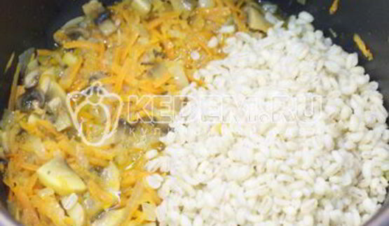 перловка с грибами в мультиварке