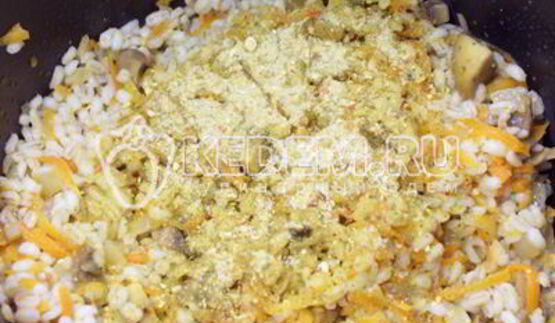 перловка с грибами в мультиварке