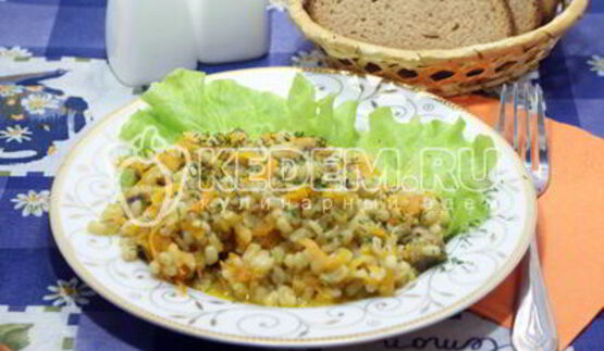 перловка с грибами в мультиварке