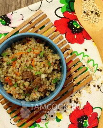 Рецепт перловки с тушенкой в мультиварке