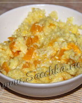 Пшенная каша с тыквой в мультиварке