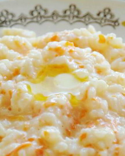 Рецепт молочной рисовой каши с тыквой