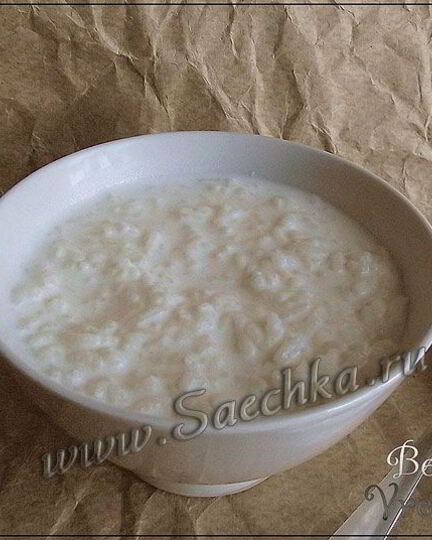 Рецепт молочной рисовой каши