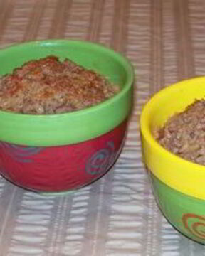 Ячневая каша с фаршем