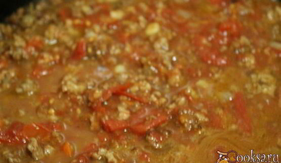 ячневая каша с мясным соусом