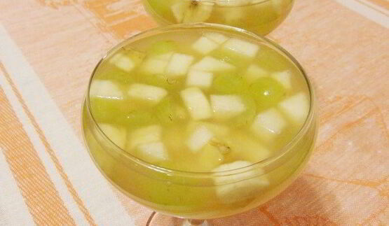 чайное желе с фруктами