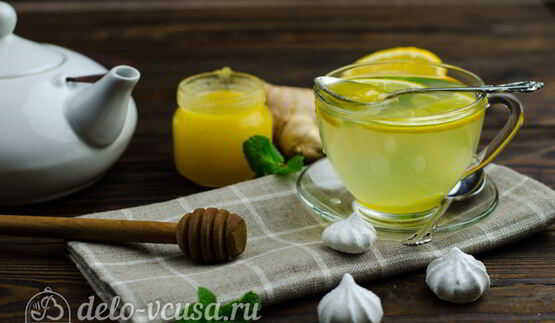 имбирный чай с лимоном