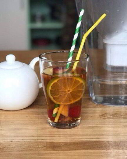 Рецепт холодного чая с малиной и лимоном