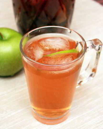 Рецепт холодного чая с мятой и яблоком