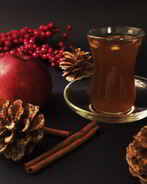 Коричный чай с яблоком, апельсином и мятой