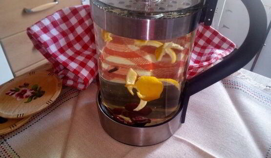 согревающий бруснично-мандариновый чай