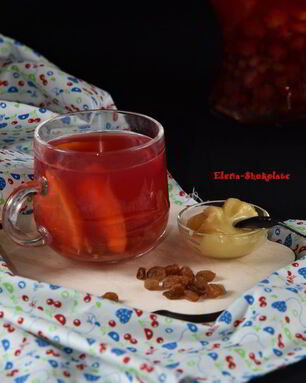 Вишневый чай с изюмом и апельсином