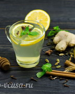 Зеленый чай с имбирем и корицей