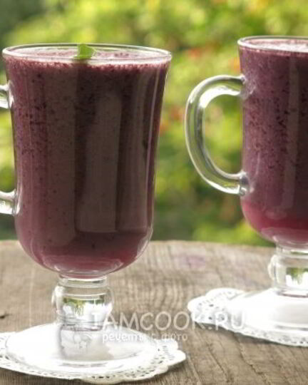 Рецепт чернично-ежевичного коктейль