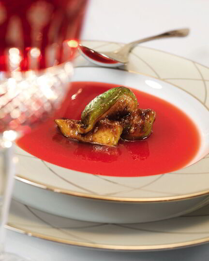 Рецепт киселя из клюквы с обжаренным инжиром