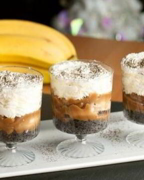 Банановый трайфл с черным кофе