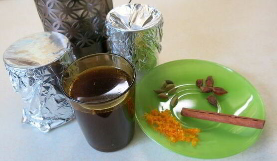 ледяной кофе в песочных штофах палитра