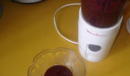 черничный смузи с бананом и кокосовым молоком