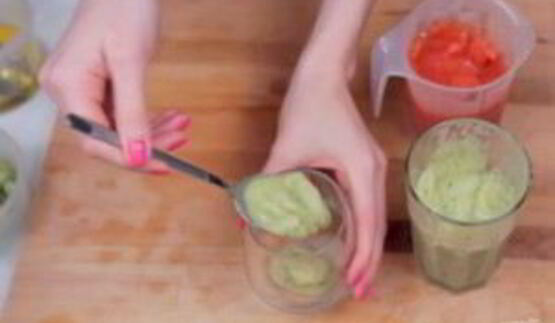 ледяной двухслойный смузи