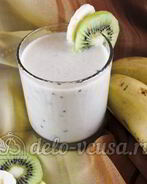 Овсяный смузи с бананом и киви