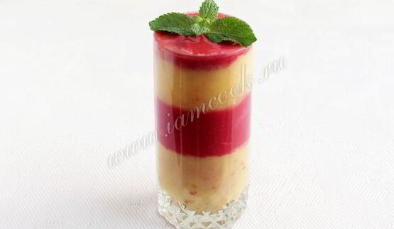 смузи из персика и малины