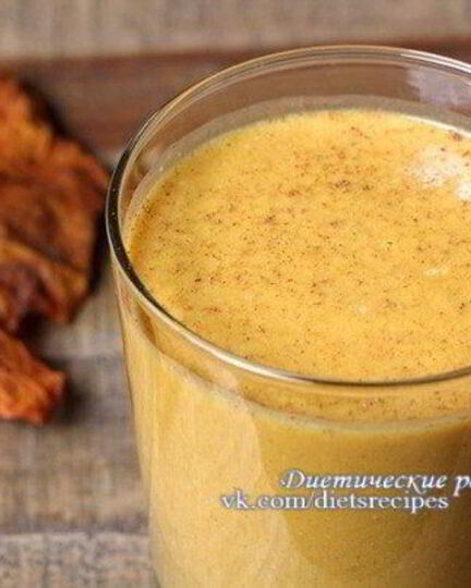 Рецепт тыквенного смузи с яблоком и бананом
