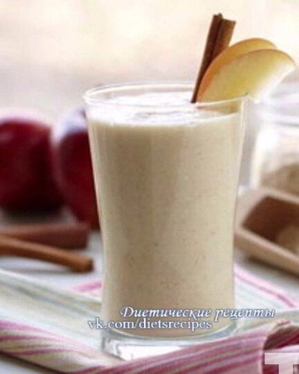 Рецепт яблочного коктейля с кефиром