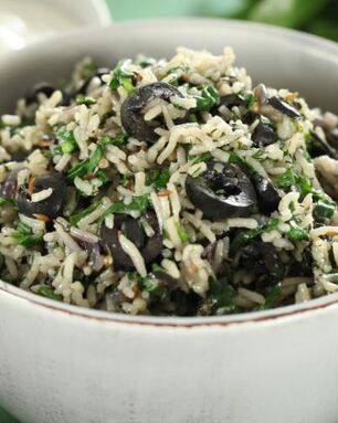 Греческий рисовый салат