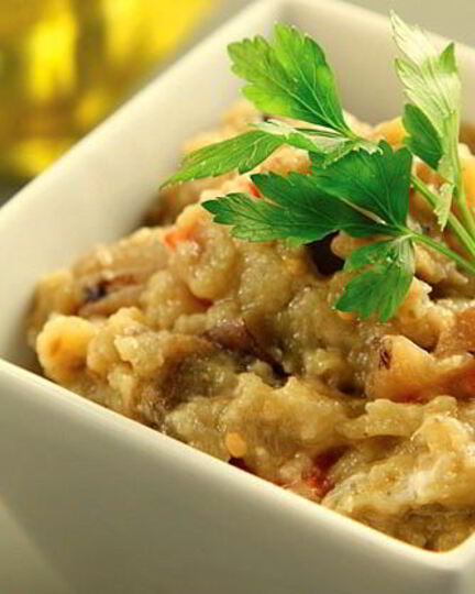 Рецепт греческого салата из баклажанов