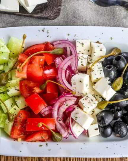 Рецепт греческого салата с брынзой