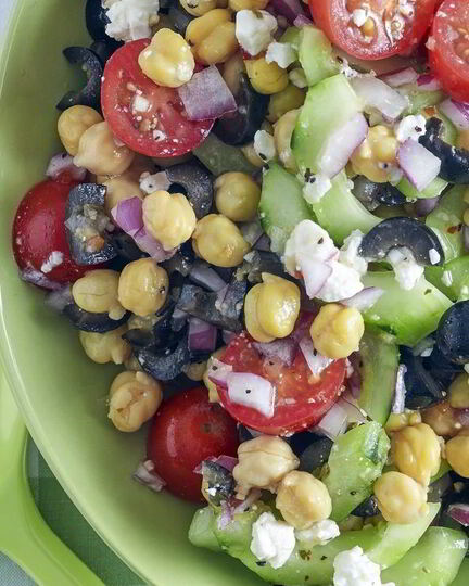 Рецепт греческого салата с фасолью