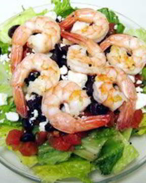 Греческий салат с креветками