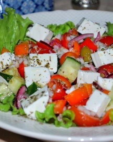 Рецепт греческого салата с перловкой