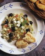 Теплый греческий салат