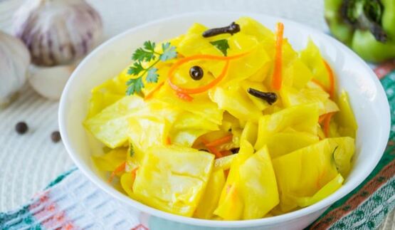 капуста по-корейски с куркумой