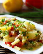 Берлинский картофельный салат с винегретной заправкой